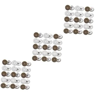 Imagem de NUOBESTY 144 Peças Botões De Cintura Sem Unhas Botões De Metal Botões Instantâneos Botão Jeans Botão De Pressão Jean Botões De Aderência De Metal Botões Instantâneos De Cobre Jeans Cintura