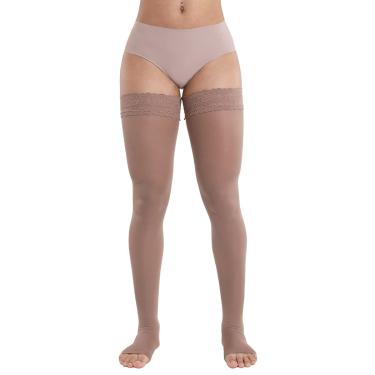 Imagem de Meia 7/8 Média Compressão com Silicone sem Ponteira, Mel, Médio, Kendall