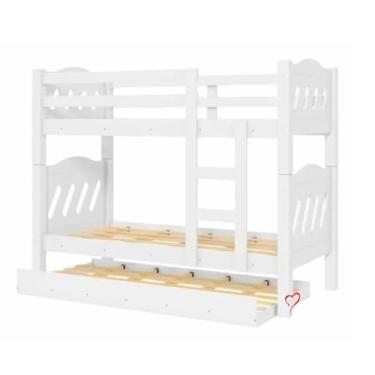 Imagem de Beliche Treliche Reforçada c/Cama Auxiliar Pérola cor:branco