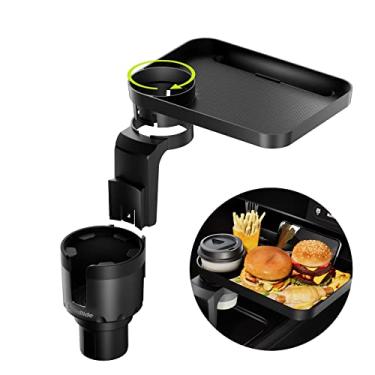 Imagem de SodaRide Bandeja de suporte de copo de carro - Expansor de copo para carro - Bandeja removível 3 em 1 para mesa de comida de carro com base sólida - Acessórios essenciais para carro - Serve para Yeti,