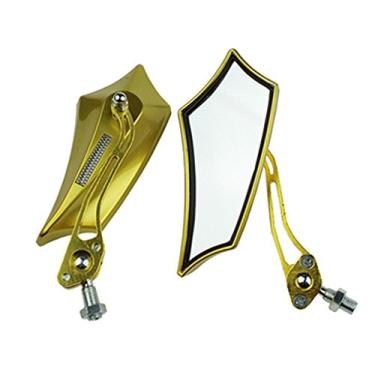 Imagem de ESUPPORT Amarelo Universal Motocicleta Motocicleta Bicicleta 8 mm 10 mm Espelho Lateral Retrovisor Lateral Scooter ATV