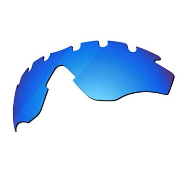 Imagem de Boldbright Lentes de substituição compatíveis com óculos de sol Oakley M2 com armação ventilada OO9212 - Revestido azul espelhado - não polarizado