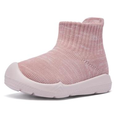 Imagem de MORENDL Pantufas infantis antiderrapantes para meninos e meninas, Mistura de rosa, 6-9 meses