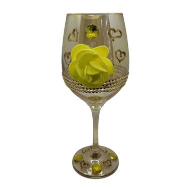 Imagem de Taça Dourada Orixá Oxum Altar Luxo 490 ml em Vidro