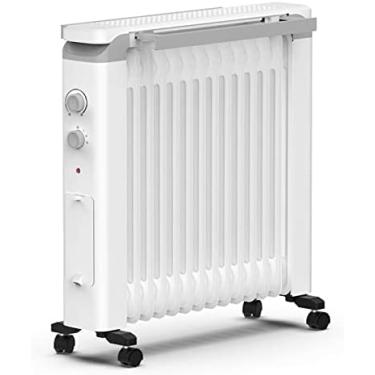 Imagem de Aquecedor elétrico com termostato, radiador a óleo, 2.000 watts /2.200 watts, radiador cheio de óleo com economia de energia, aquecedor de convecção rápida, aquecedores para salas grandes,