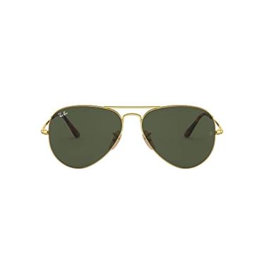 Imagem de Óculos de Sol Ray-Ban Aviator Metal Ii 0RB3689 914731 Tam 62 / Ouro - Lentes Verde