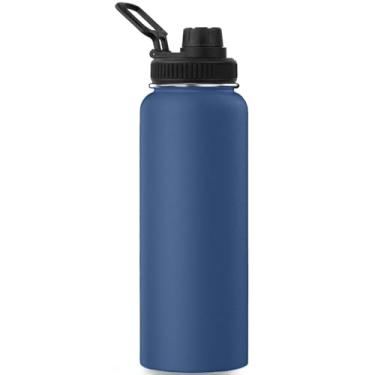 Imagem de Garrafa Térmica Duplamente Isolada a Vácuo, 1200ml, Mantém Bebidas Quentes por 8 Horas e Geladas por 12 Horas (azul-marinho)