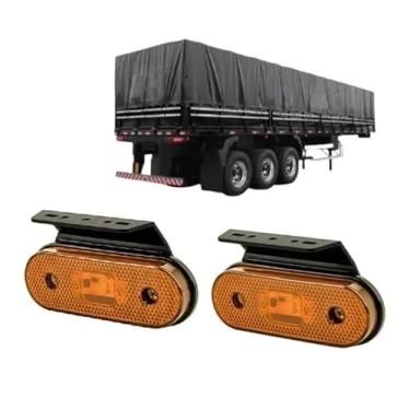 Imagem de Kit 2 Led Strobo Lateral Foguinho Caminhão Baú Carreta