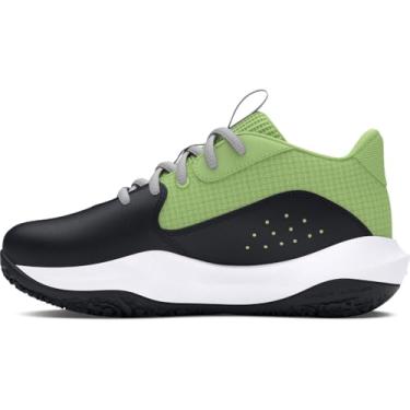 Imagem de Under Armour Tênis infantil unissex pré-escolar Lockdown 7, (003) Preto/Cinza Mod/Verde Morph, 1 Little Kid