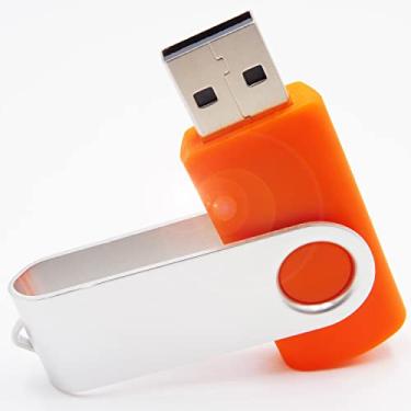 Imagem de Pen drives USB giratórios pen drive pen drive U Disk para alunos e estudantes (4 GB laranja)