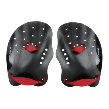 Imagem de UGPLM Natação Hand Paddles, Natação Paddles, Profissional, Mão Nadadeiras Luvas, Leve, Natação Hand Paddles Nadadeiras, S Black