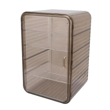 Imagem de Armário Armazenamento Copos de 4 Camadas, Suporte Organizador Garrafa água Translúcida Multifuncional Grande Capacidade, Prateleira Armazenamento Copos para Cozinha, Sala Estar