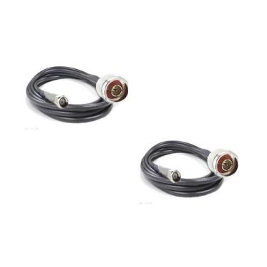 Imagem de 2 Cabos Descida Celular Rgc 58 15 Mts Com Conectores Oferta - New Line