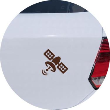 Imagem de Adesivo de Carro Satélite em órbita - Cor Amarelo - Melhor Adesivo, Ma