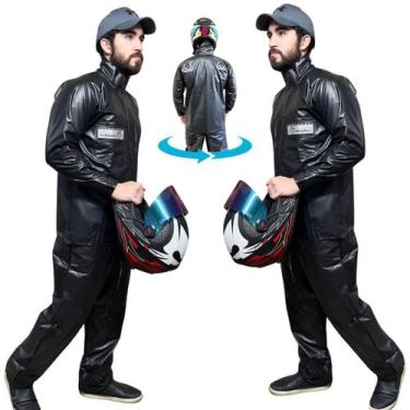 Imagem de Kit com 2 Capas Chuva Moto Roupa Motoqueiro Calça e Jaqueta conjunto P