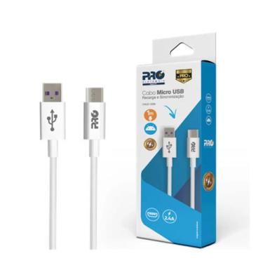 Imagem de Cabo Micro USB 1 Metro 2,4 A - Proeletronic