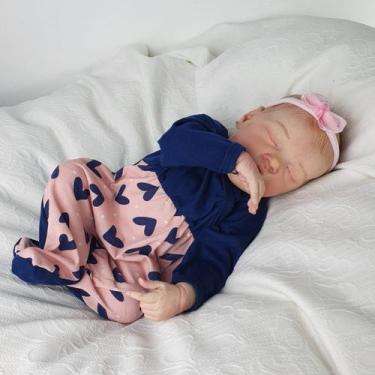 Imagem de Bebê Reborn Twin B Menina Pronta Entrega 35 cm - Mundo Azul e Rosa