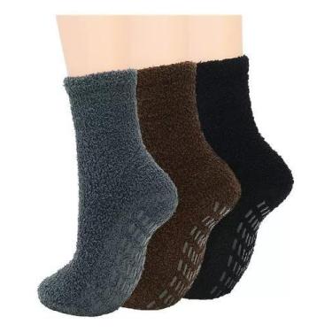 Imagem de Meia Elástica Estica Quentinha Antiderrapante 6 Pares  Soft Unissex  I