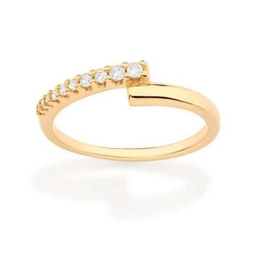 Imagem de Anel banhado ouro 3x 24k 18k e 22k feminino rommanel fino skinny crave