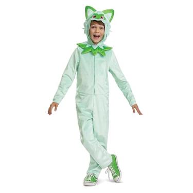 Imagem de DISGUISE 156959L-20L SPRIGATITO CAPUZ CLÁSSICO Pokemon Dress Up & Accessories, verde, 4-6 anos