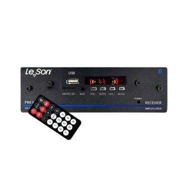 Imagem de Amplificador Receiver Som Ambiente Bluetooth 120w USB Aux 4ch Leson - 