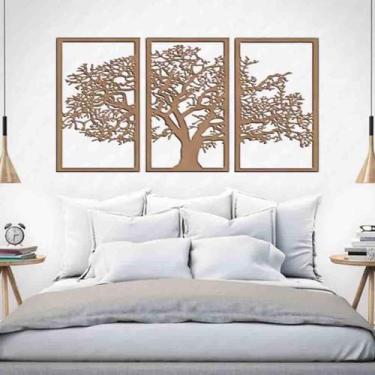 Imagem de Quadro Decorativo Árvore Da Vida 6Mm Vazado - Mdf/Cru - Decoarts
