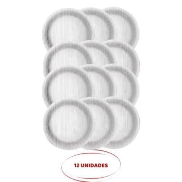 Imagem de Conjunto de 12 Pratos Rasos 23cm Vidro Diamante Duralex - Nadir Figuei
