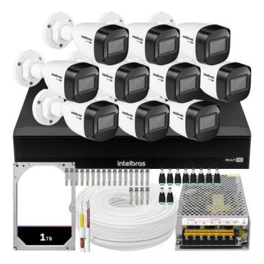 Imagem de Kit Cftv Intelbras 10 Cameras de Segurança Hd Vhd 1130 Infravermelho 3