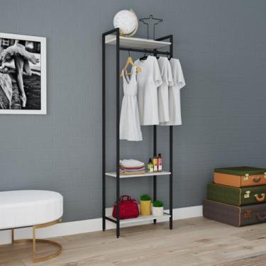 Imagem de Estante Closet Arara 187x60cm 3 Prateleiras Active Yescasa