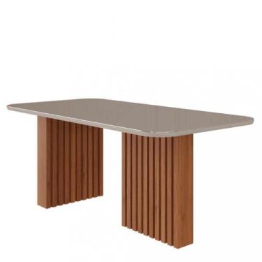 Imagem de Mesa de Jantar 180 cm Ester Cimol, Cinamomo/Off White