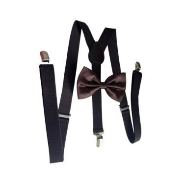 Imagem de 5 Kits Suspensório + Gravata Borboleta Adulto E Infantil K:244/247 - S