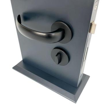 Imagem de Fechadura De Porta Banheiro Preta 55mm Pisa ABNT - DECORPLACE