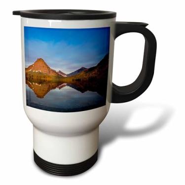 Imagem de 3dRose Caneca de viagem "Calm Morning At Two Medicine Lake in Glacier National Park Montana Stainless Steel", 400 ml, natural