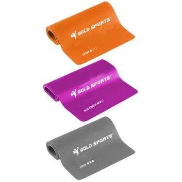 Imagem de Kit 3 Fixas Elásticas Gold Sports Pro - Mais Longas, Único, Laranja