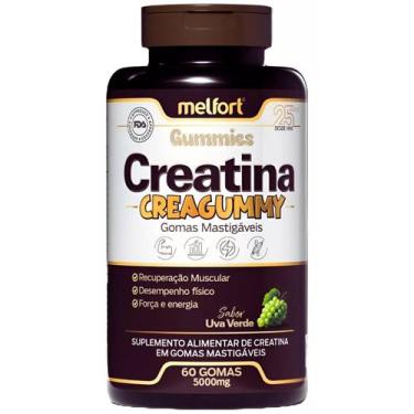 Imagem de Creatina Gomas Mastigáveis 3000mg 60 Gomas Sabor Uva Verde - Melfort