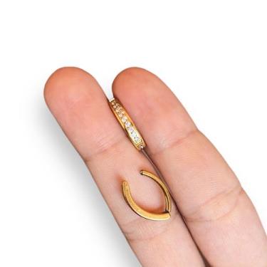 Imagem de Piercing Umbigo Argola Titânio Click Pedra Zircônia - Rara Steel Pierc