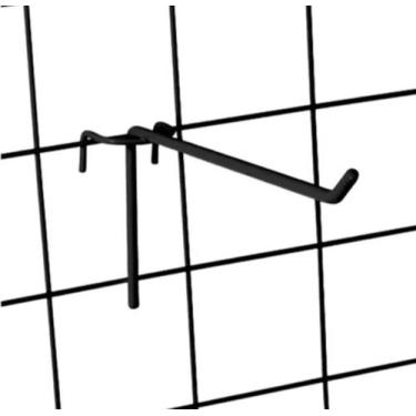 Imagem de 100 Ganchos Expositor Para Tela Aramada 10 Cm - Aramados, Preto