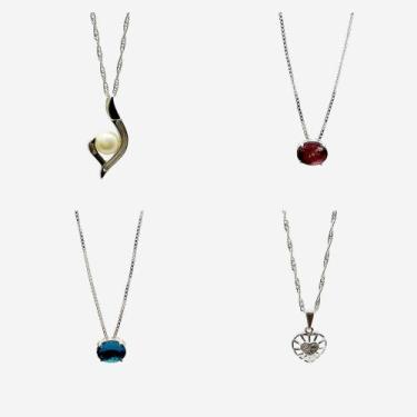 Imagem de Semi Joias Para Revenda Kit 10 Colares Folheadas A Prata - Jady Joias