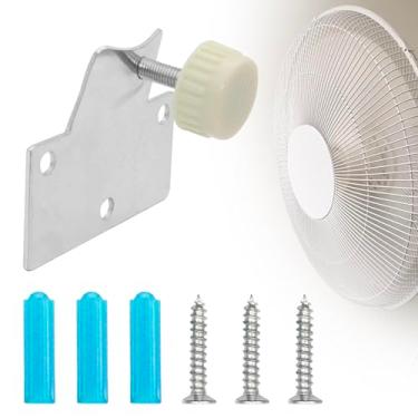 Imagem de LUTQ Suporte de montagem para ventilador de parede, suporte de ventilador de parede resistente, suporte de parede de aço sólido com parafusos de fixação, suporte oculto para a maioria dos ventiladores