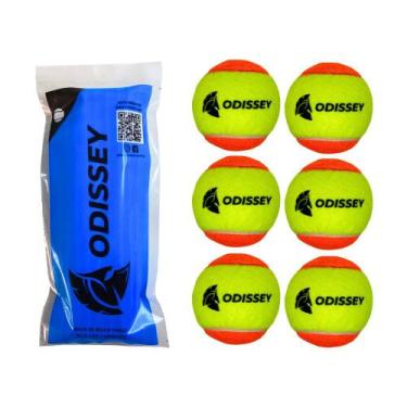 Imagem de Bola Beach Tennis Profissional Kit 6 Unidades Bolinhas Praia - Odissey