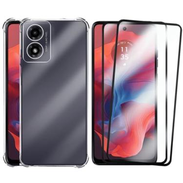 Imagem de Capa Capinha Case Compatível Com Moto G24 G24 Power Moto G04 Moto G04S + 2 Películas De Vidro