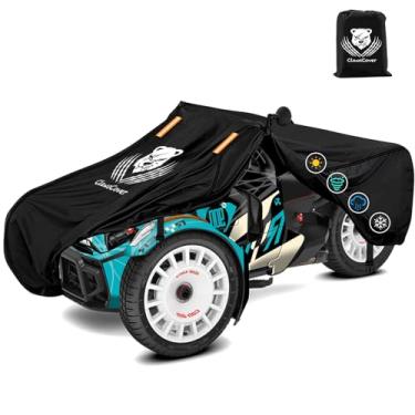 Imagem de Capa impermeável Can-Am Ryker para ambientes externos, compatível com Can-Am Ryker 600/900/Sport/Rally, 2010-2022, com tiras fixas, tiras refletivas e bolsa de armazenamento-92,6Lx59,9 cm