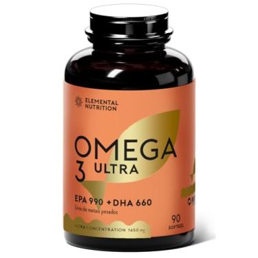 Imagem de Ômega 3 Ultra, Elemental Nutrition, 1650mg por dose, EPA + DHA – 120 Softgels