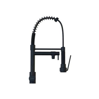 Imagem de Kit 3 Torneiras Cozinha Gourmet Monocomando 50cm Duas Saídas Preto