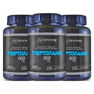 Imagem de Kit 5 L-Triptofano 150 Capsulas 860mg - New Way Nutrition, Sem Sabor