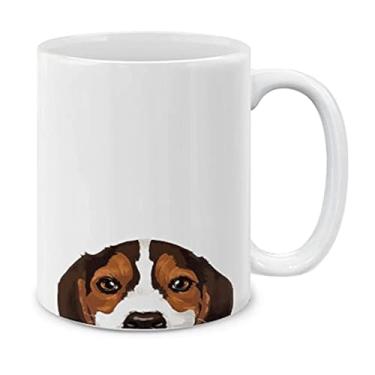 Imagem de MUGBREW Beagle Caneca de café de cerâmica para filhotes de cachorro, 325 ml