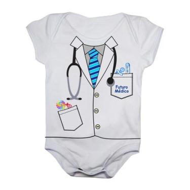 Imagem de Body De Bebê Manga Curta Estampa Futuro Médico - Calupa, 0-3M