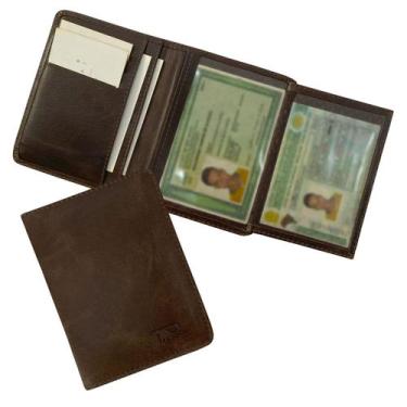 Imagem de Carteira Compacta Couro RFID Blocking 20-R Raffai Couros, Whisky