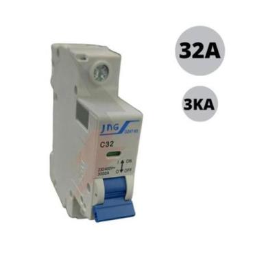 Imagem de Disjuntor unipolar 32a curva c jng, Branco, Bivolt