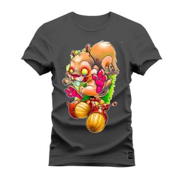 Imagem de Camiseta Plus Size Algodão Premium T-Shirt Coelho Pata Rosa - Nexstar,